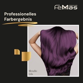 Femmas Violet Hair Colour Set I Hair Colour Cream 100 ml + Oxycreme 100 ml 6% I Permanent Hair Colouration + Developer I Gentle & Long Lasting I Salon Hair Colour for Home