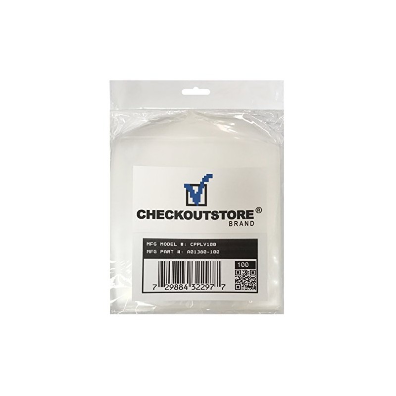100 CheckOutStore® Clear Storage Pockets (5 x 5 1/8)