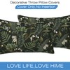 Naqiuli Spring Floral Throw Pillow Covers Set of 2 Green