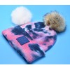 C.C Beanie Interchangeable Matching Pom and Natural Pom Cuffed Winter