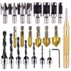 Rocaris 39 Pack Woodworking Chamfer Drilling Tools, Including Countersink Drill