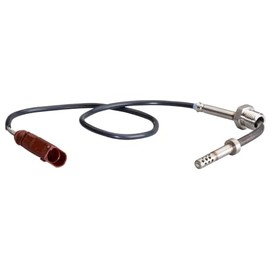 HELLA 6PT 010 376-151 Sensor, exhaust gas temperature - 2-pin connector - Bolted - Cable: 395mm