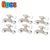 Lyaciomn 6Pcs Hinge Pin Nickel Color Door Stopper Adjustable Heavy