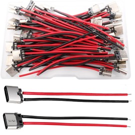 RUNCCI-YUN 20 pieces USB C female 5V 3A 2-pin, 2-wire USB C soldering socket with PD function, 65 mm 24 AWG wires