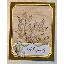 Stampin' Up! 4 Stampin Up! Spotlight on Nature “So Glad We’re Family” Butterfly Gold Accents
