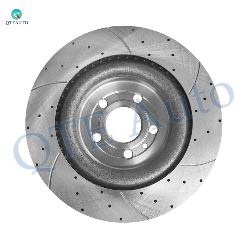 PM Auto Front 352mm Drilled Slotted Brake Disc Rotors For