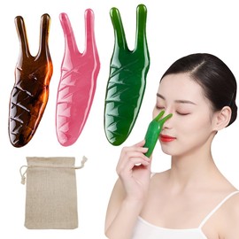 Pack of 4, Cassis Plate, Rickening Cassa, Nose Plate, Convenient to Carry, Meridian Massage, Lymphatic Massage, Scalp Massage, Cassa Stick, Nose Lifter Goods, For Facial