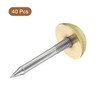 sourcing map 40Pcs Solid Brass Tacks, 12 mm Retro Upholstery