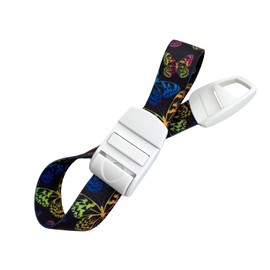 ROLSELEY Medical Nurse Tourniquet Black with VIBRANT NEON BUTTERFLIES Pattern with ABS Plastic Buckle Latex Free Elastic Band Perfect for Doctors, Nurses, Students and Paramedics