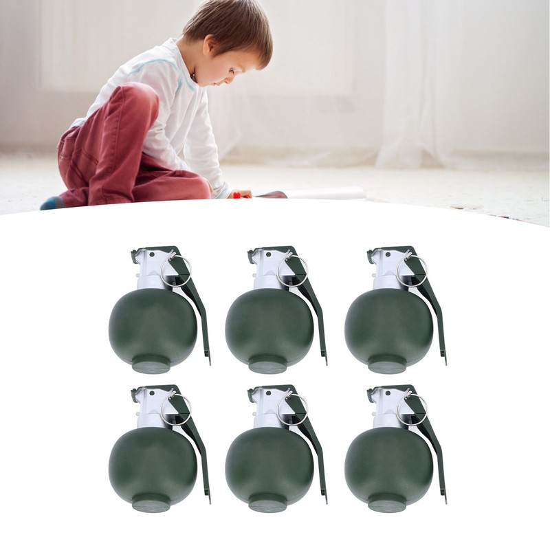 6PCS Kids Hand Grenades Toy with Realistic Sound Light Effect