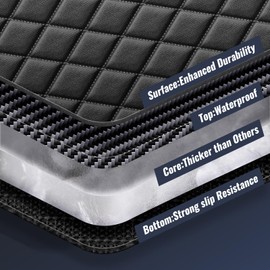 fidozen Waterproof Dog Car Seat Cover for Back Seat: Suitable for Small and Large Dogs, Large Size Hammock and Pet Protector, Backseat Protector for Cars (RED, Standard (54" W x 58" L))