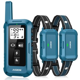 Jugbow Dog Training Collar - 4200FT with Remote, 4 Training Modes,Security Lock, IPX7 Waterproof, Rechargeable e-Collar for All Breeds,Blue 2dogs-DT68