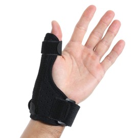 Handgelenk Bandagen Handgelenkstütze Daumenbandage Links und Rechts, Handgelenkbandage Daumen Bandage mit Verstellbare Aluminiumplatte, Daumenschiene Daumen Handgelenkschiene für Gelenkverletzungen