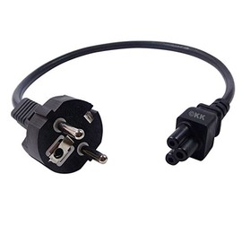 Power cable Schuko Plug Type E/F Straight To Clover Leaf C5). 50 cm