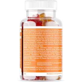 Children's Multivitamin Fruit Gums with Zinc, Vitamin C & Vitamin D - Vitamins for Children from 3 Years - Zinc for the Immune System - Children's Vitamins (60 Rubbers)