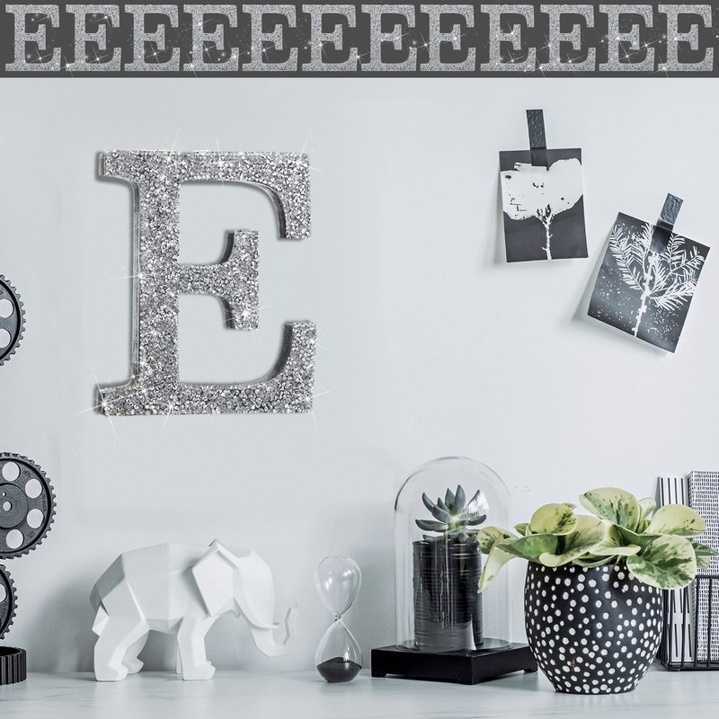 Qunclay 5.7 Inch Crystal Diamond Letters Shiny Letters Decor Hanging