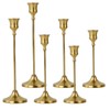 Vintage Iron Candlestick Holders Set of 6, Gold
