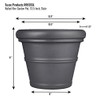 Tusco RR135SL Rolled Rim Planter, 13.5", Slate