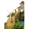 Bertoni Wooden Mountain Lake with Bridge and Tree, Wood, Multi-Colour,