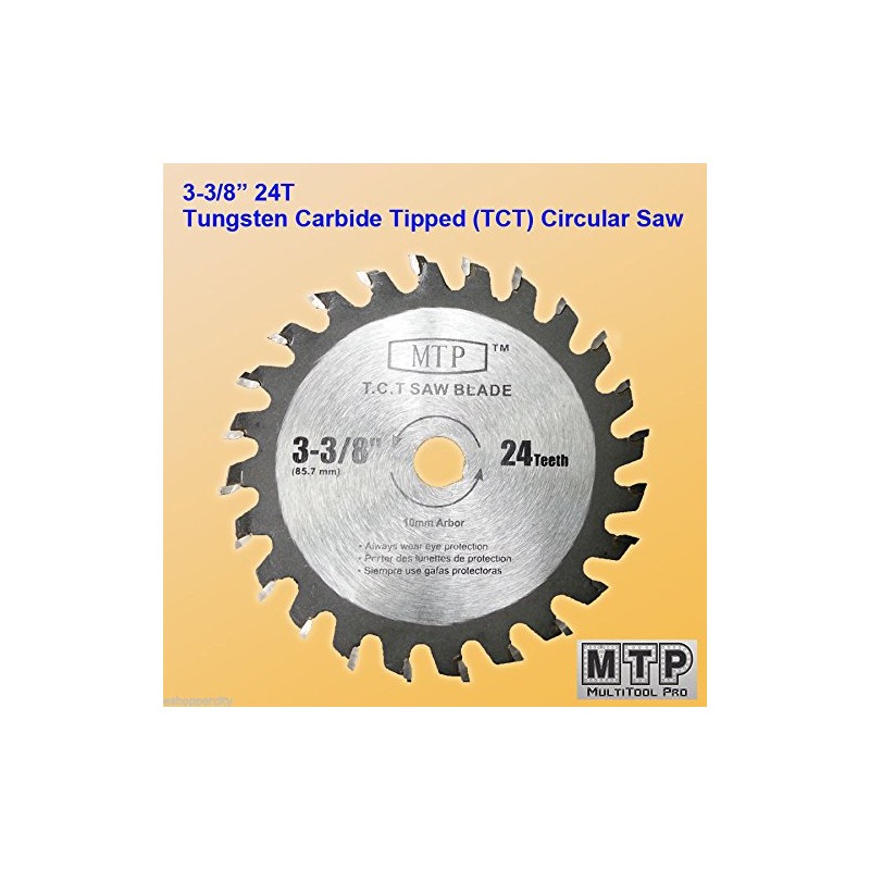 MTP 6x 3-3/8-inch 10mm Arbor Carbide Tip/HSS/ Diamond Circular Saw