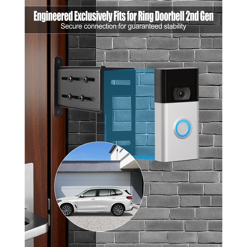 Adjustable Doorbell Extender Fits for Ring Doorbell 2nd Gen, Heavy