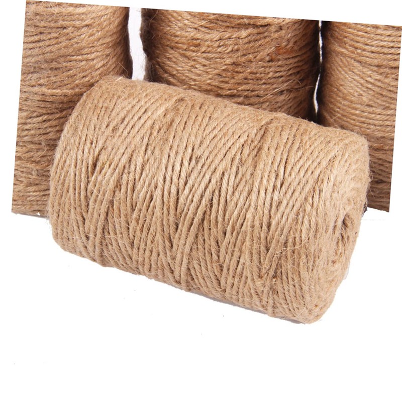 OSALADI Craft Jute Rope String 2pcs Natural Jute Twine 3mm