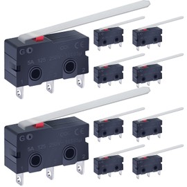 Taiss / 10pcs 250V 5A 3 Pin NO NC Tact Switch Sensitive switch Micro Limit Switches Handle Mini Roller Lever Arm SPDT Snap Action LOT KW11-3Z-03
