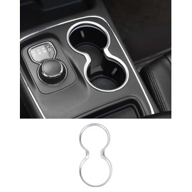 Gear Shift Cup Holder Cover Trim Bezel Fit for Dodge Durango 2011-2020 Front Cup Holder Trim Interior Accessories, Silver