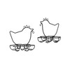 Olivia Martini Egg Holder – 2-pcs Chicken Egg Holder for