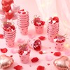 24 Pcs Mini Pink Valentine Buckets with Handle 2.36 Inch