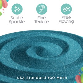 Sandsational Teal Blue (Tealness) Unity Sand~1.5 lbs (22 oz), Blue Colored Sand for Weddings, Vase Filler, Home Décor, Craft Sand