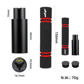 ulip Scooter Aluminium Handlebar Extender Kit for Holding Dashboard, Phones and Rear View Mirror for Xiaomi M365 Pro Pro2 1S MI3 and Segway Ninebot ES Series Electric Scooters(Black)
