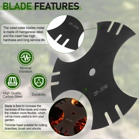 781-0748-0637 Edger Blades, 9" 3-Side Star Blade (5/8" Center Hole) Compatible with Craftsman,Troy-Bilt,MTD,Cub Cad Edgers, Replaces 781-0748,981-0748,40-009,7185767,490-105-M017,CMXGZAM105017, 2 Pack