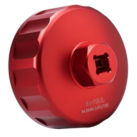 EVRBUL 64.3mm Oil Filter Housing Wrench Removal Tool Compatible with Toyota Avalon Camry Corolla Highlander Sequoia Tacoma Tundra Venza Matrix-7075 Aluminum CNC 14 Flute