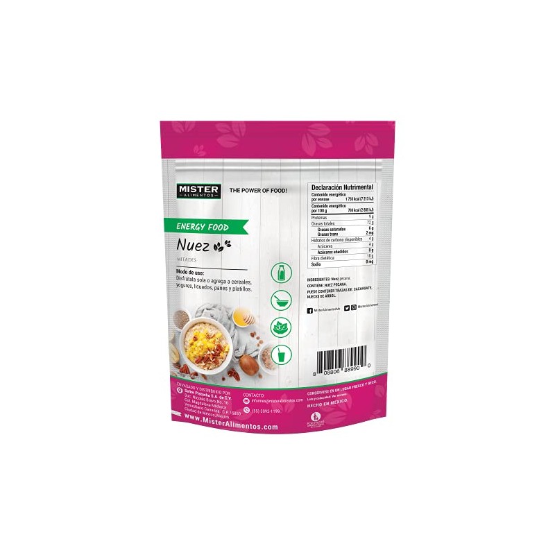 Mister Natural, Nuez en mitades, 250 gramos