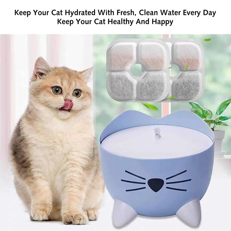 7pcs Cat Water Fountain Filters, Replacement Pet Filters