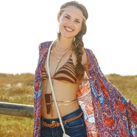 JenPen 8 Pcs Belly Chain Adjustable Waist Chain Summer Beach Bikini Boho Waist Beads for Women Adults Multilayer Body Chain(Charming Style)