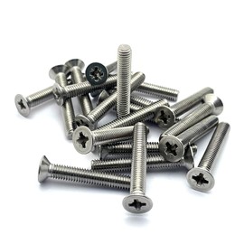 M6 x 40mm Countersunk Machine Screw DIN965 - A4 (316) Stainless Steel (Pack of 20)