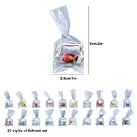 YUBONUS 20 Pack Resin Goldfish Shape Fish Water Bag Charms Pendants for DIY Keychain Necklace Bracelet Earrings Making