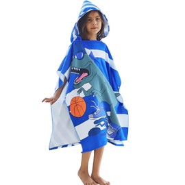 KAKU NANU Hooded Towels for Kids Poncho Girls Dressing Gown Changing Robe Boys and Girls Beach Towel Children Swimming Pool Bathrobe Large