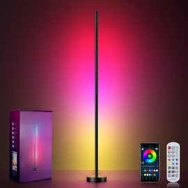 ‎OIYN Smart RGBICW LED Corner Floor Lamp - 16 Million DIY Colors, 68+ Scenes, Music