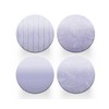4 x Round Purple Coasters - Lilac Floral Pattern Farmhouse