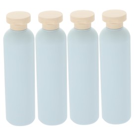 IWOWHERO 4pcs Refillable Lotion and Shampoo Dispenser Bottles Containers with for Home Travel Shower and Bathroom Use Leak-resistant Design