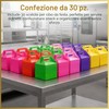 SHATCHI Confezione da 30 Sacchetti in Cartone per Pranzo da