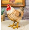 Rustic Western Country Farm Light Brown Chicken Hen Figurine 4.5"
