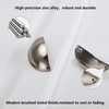 LONTAN 4 Pieces Cup Handles Cabinet Door Handles Brushed Nickel