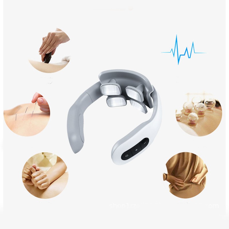 Electric Pulse Neck Massager with Heat Broadcast Relieve Soreness Reduce
