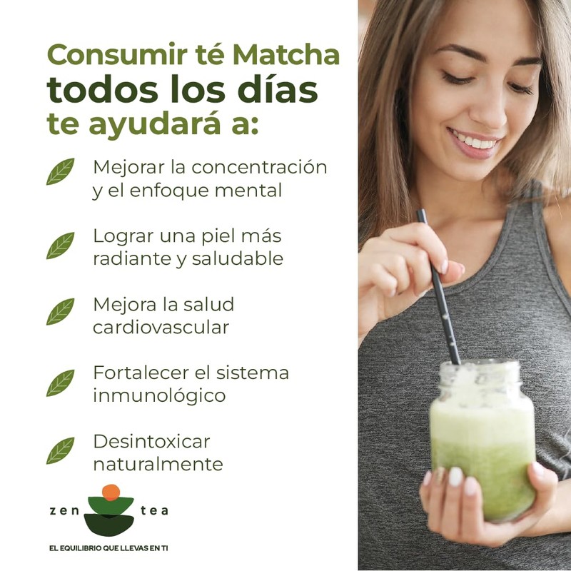 Zen Tea Pack 2 Té Verde Matcha Japónes Natural y