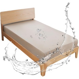 fuwawa Fitted Sheet, Waterproof Type, Bed Sheet (5 Sides Fully Waterproof Design), Waterproof Sheets, Soft Feel, Bedwetting Sheet, Nursing Sheet, Baby Waterproof Sheet, Bed Cover, Elastic All Around,