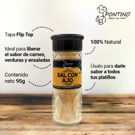 Pontino Sal con Ajo 95 Gramos 2 Piezas